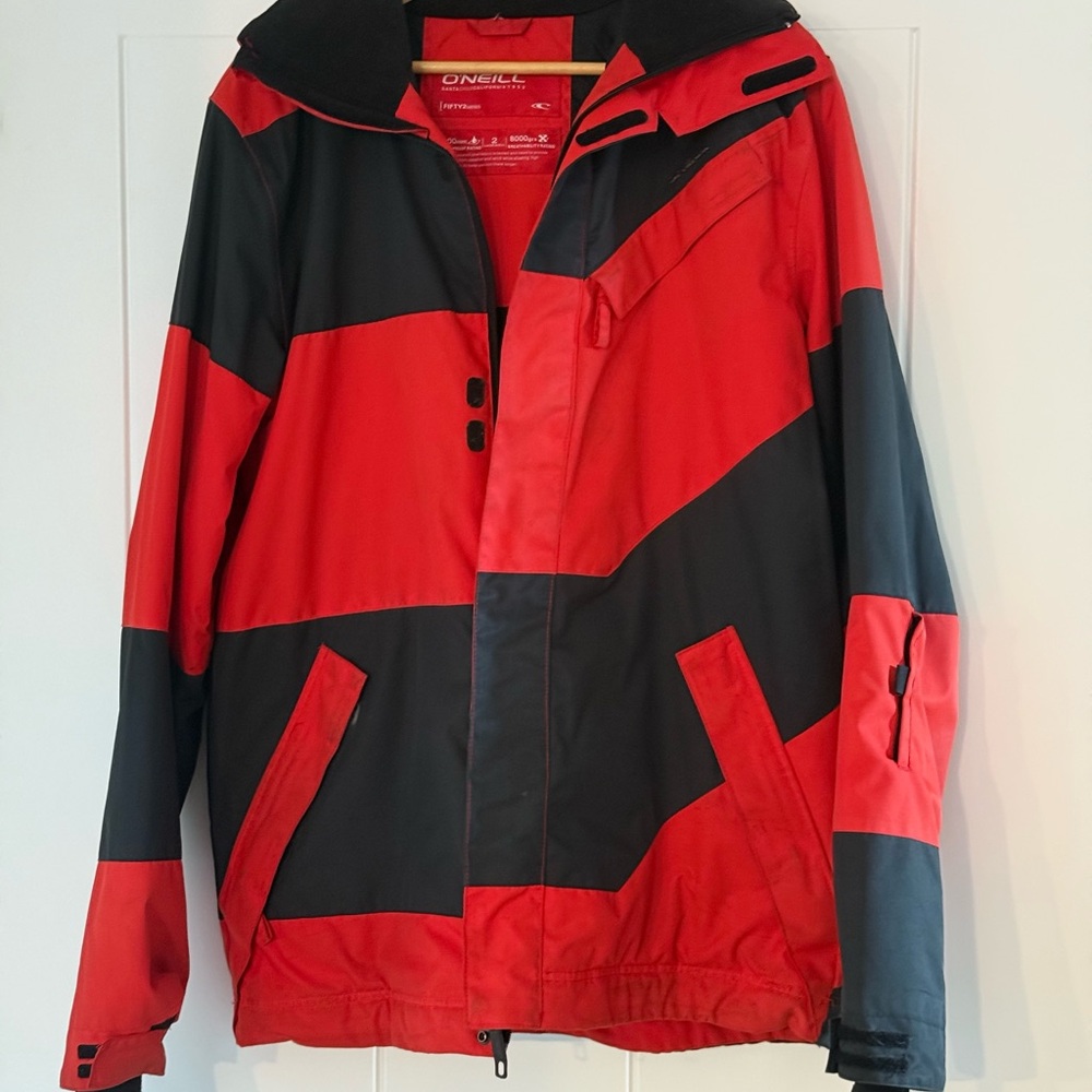 O'Neill Men's Red and Black Jacket